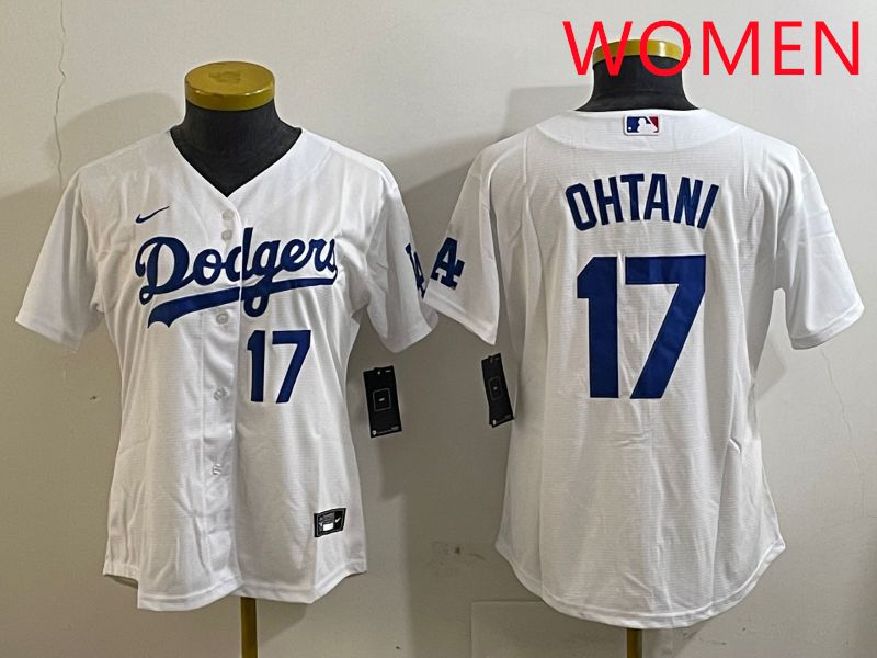 Women Los Angeles Dodgers 17 Ohtani White Game 2025 Nike MLB Jersey style 3188